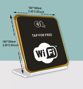 NFC Wi-Fi Share Card & Stand – One-Tap Guest Wi-Fi Access
